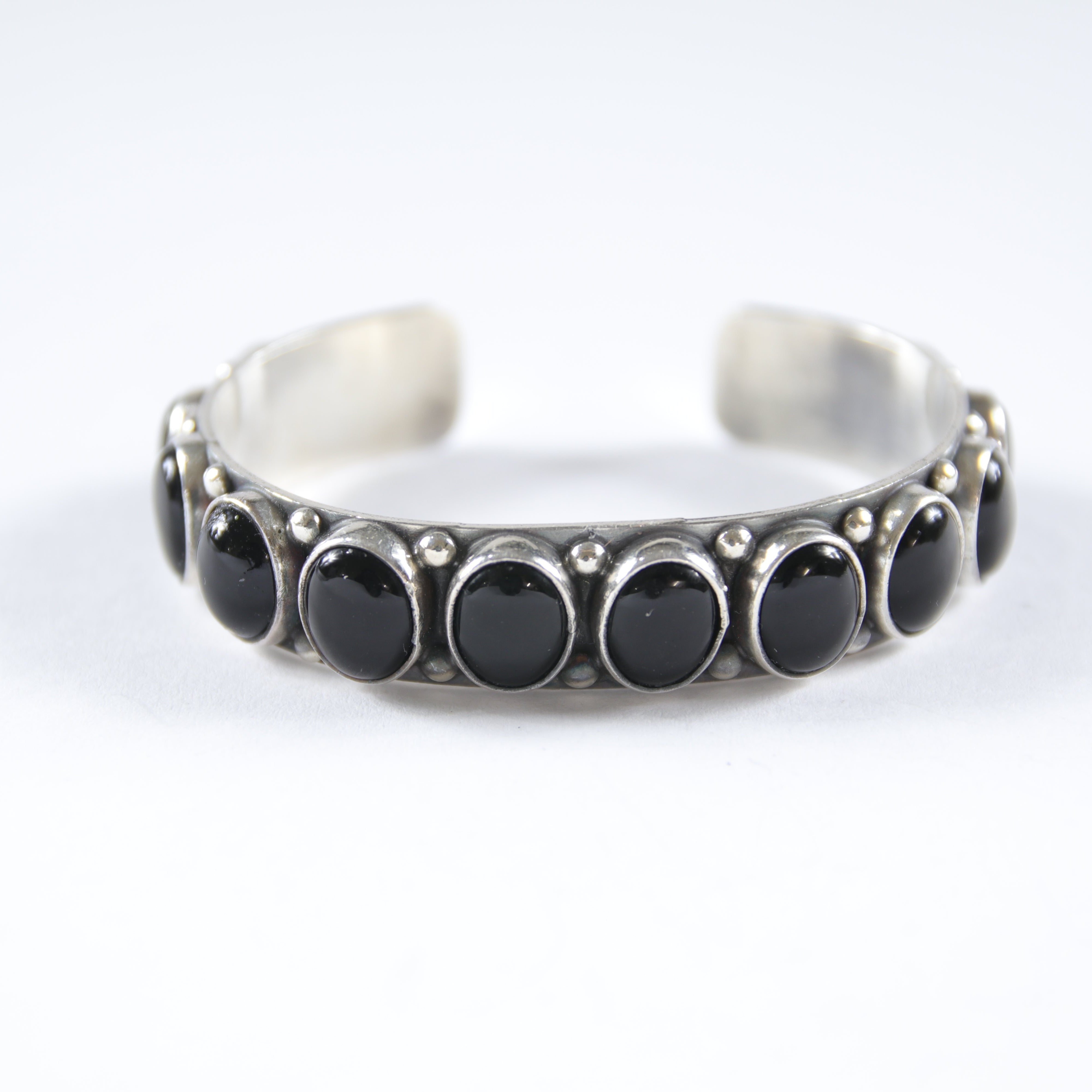 X-Small Black Onyx 1-Row Cuff Bracelet