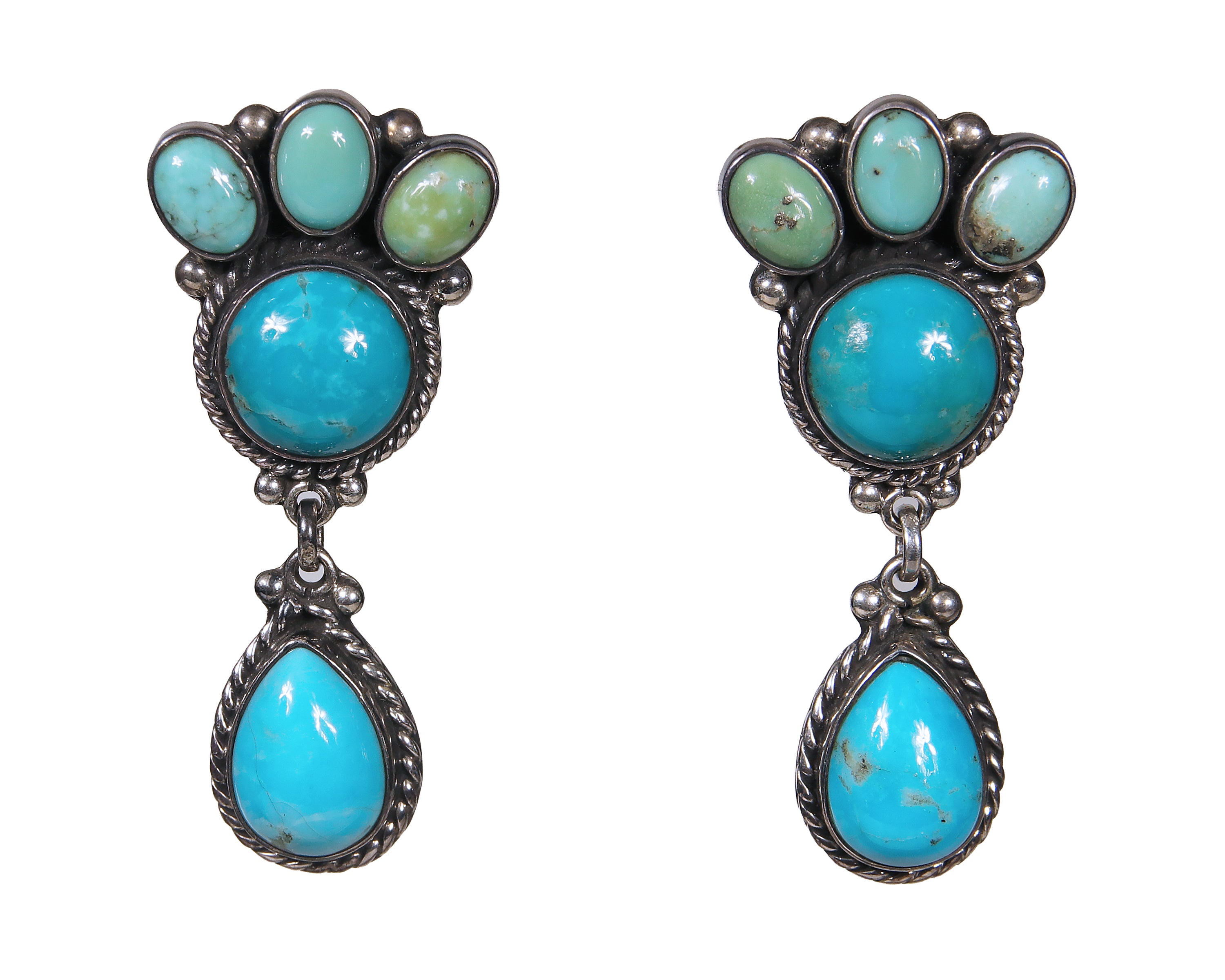 Gorgeous Bear Paw Turquoise Earrings