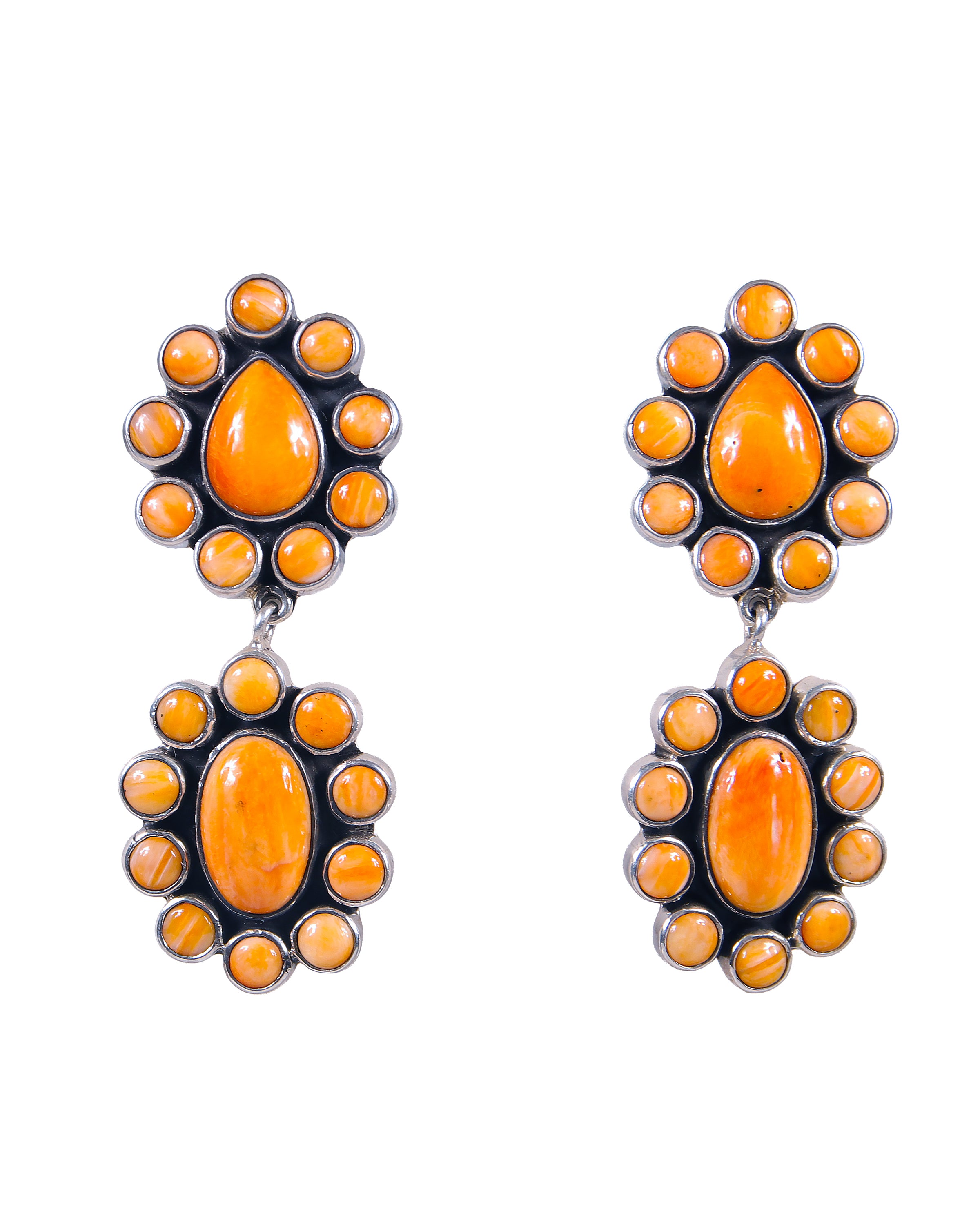Eye-catching Spiny Oyster Shell Flowers Earrings