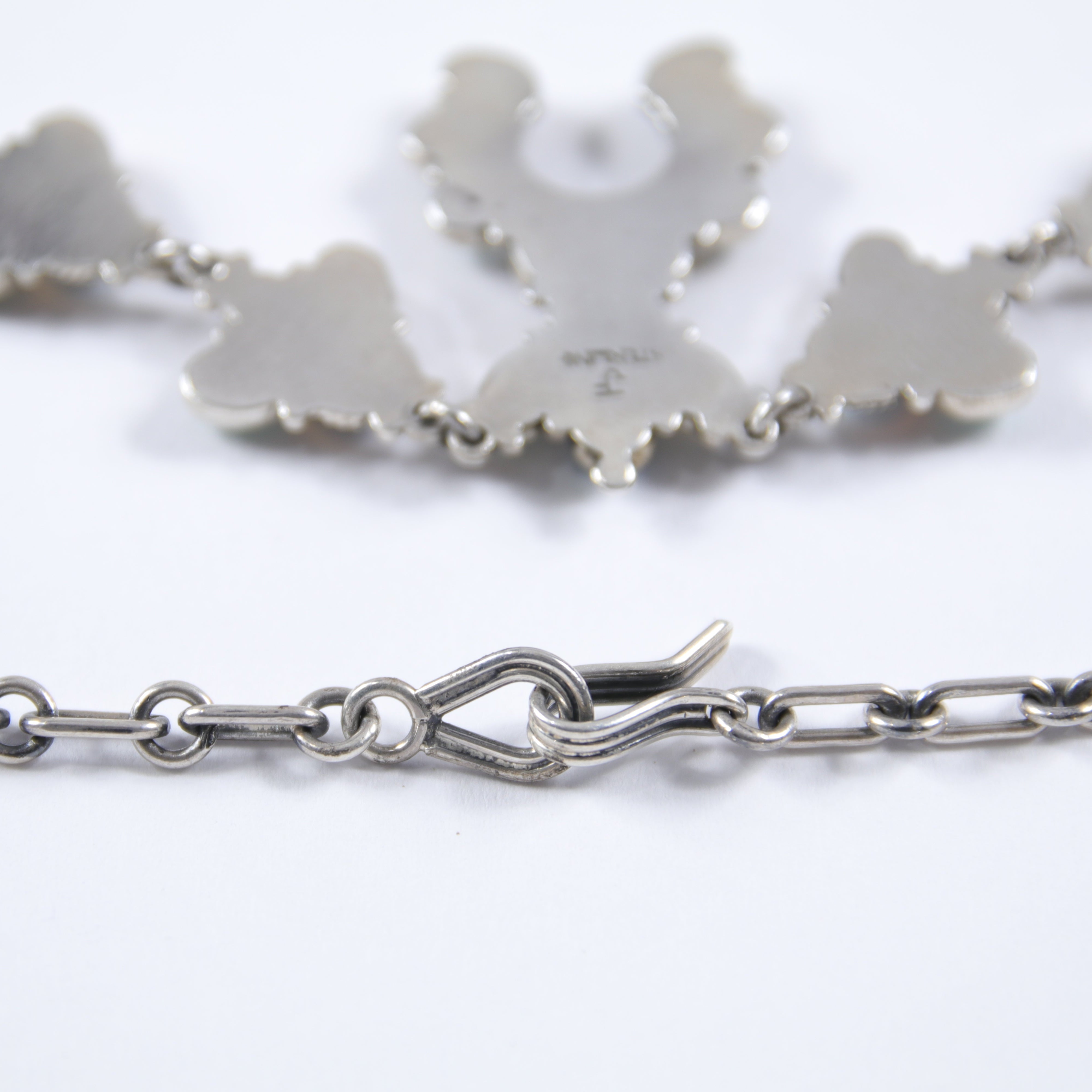 Iridescent Opal Mini Squash Blossom Necklace