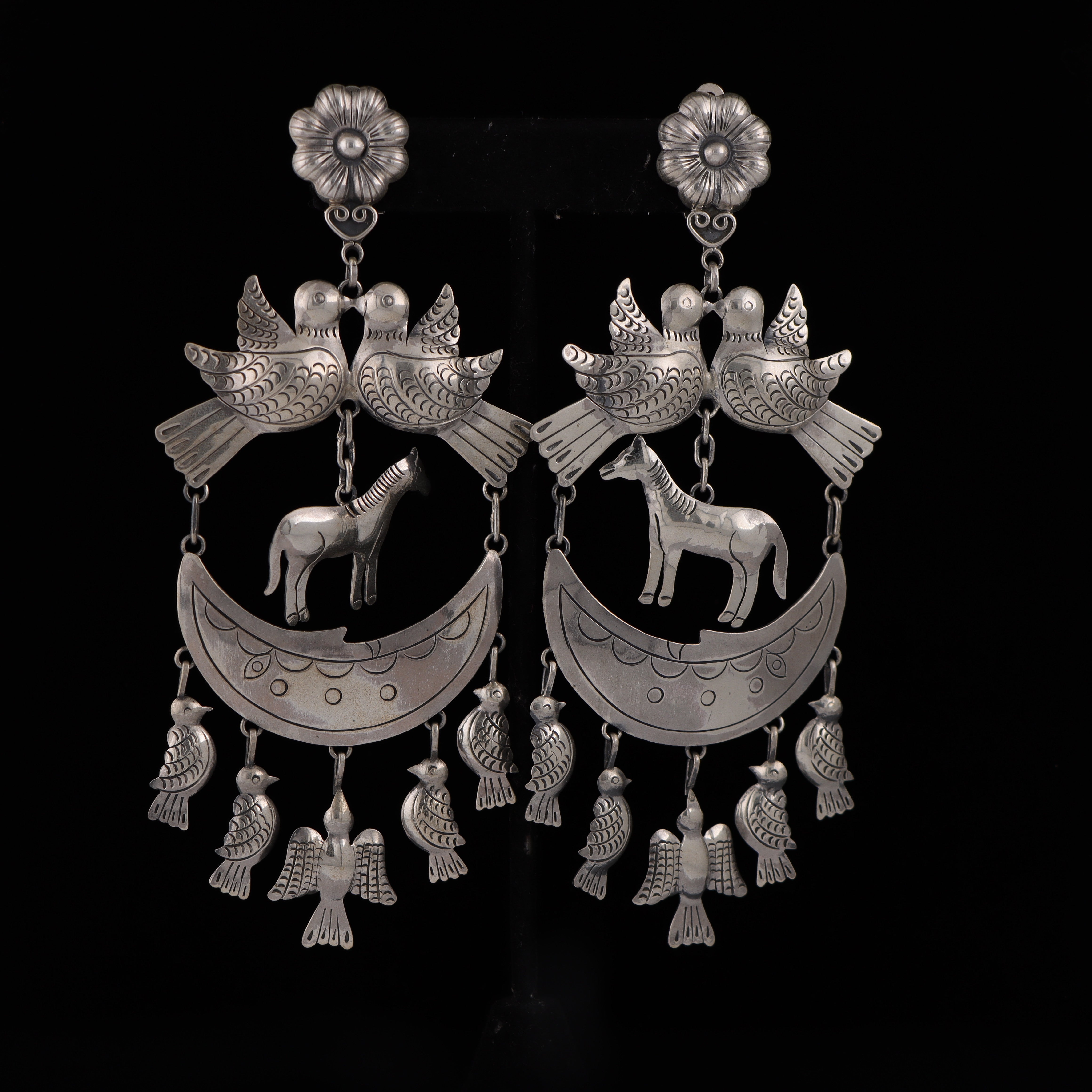 Horse Earrings Large with Clip Backs