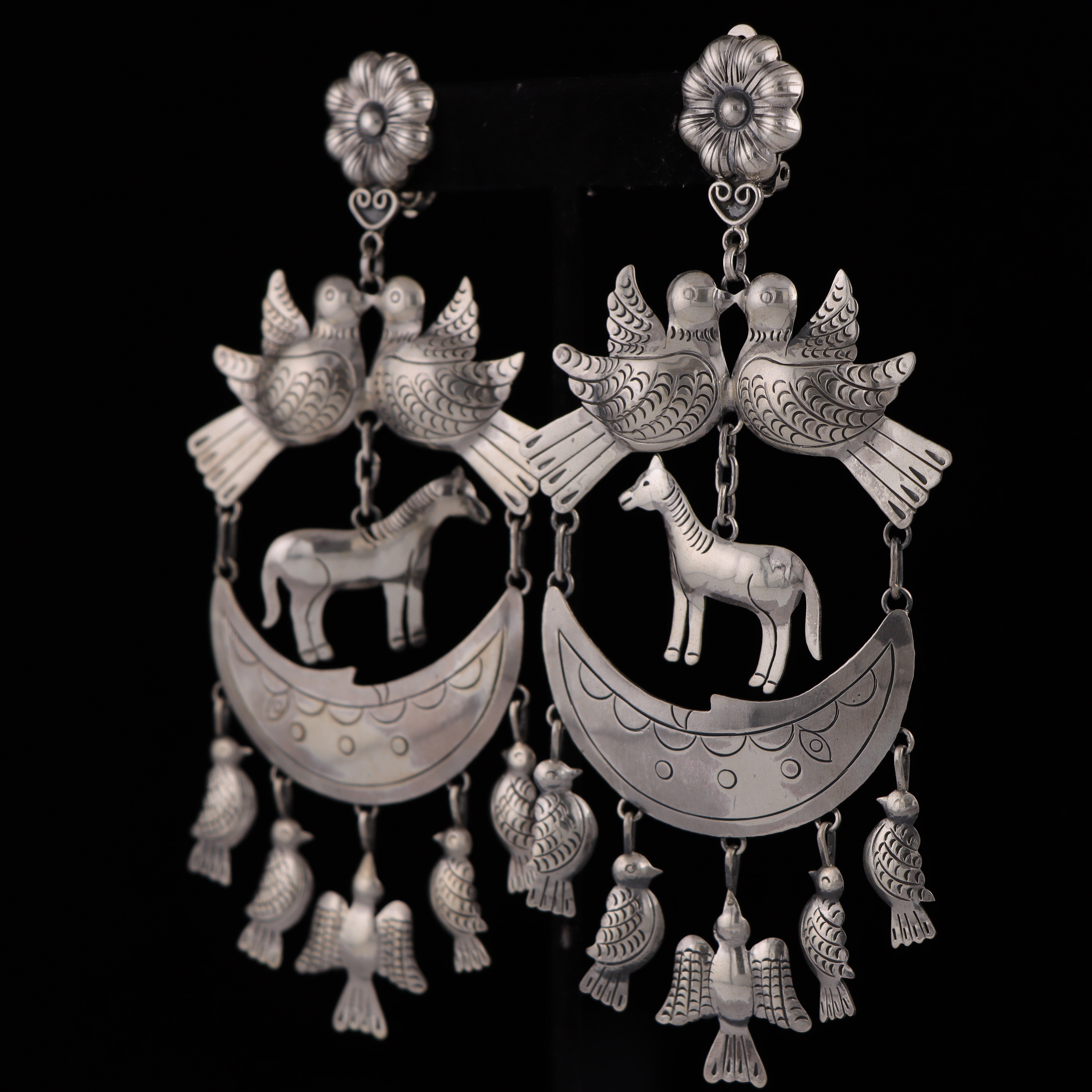 Horse Earrings Large with Clip Backs