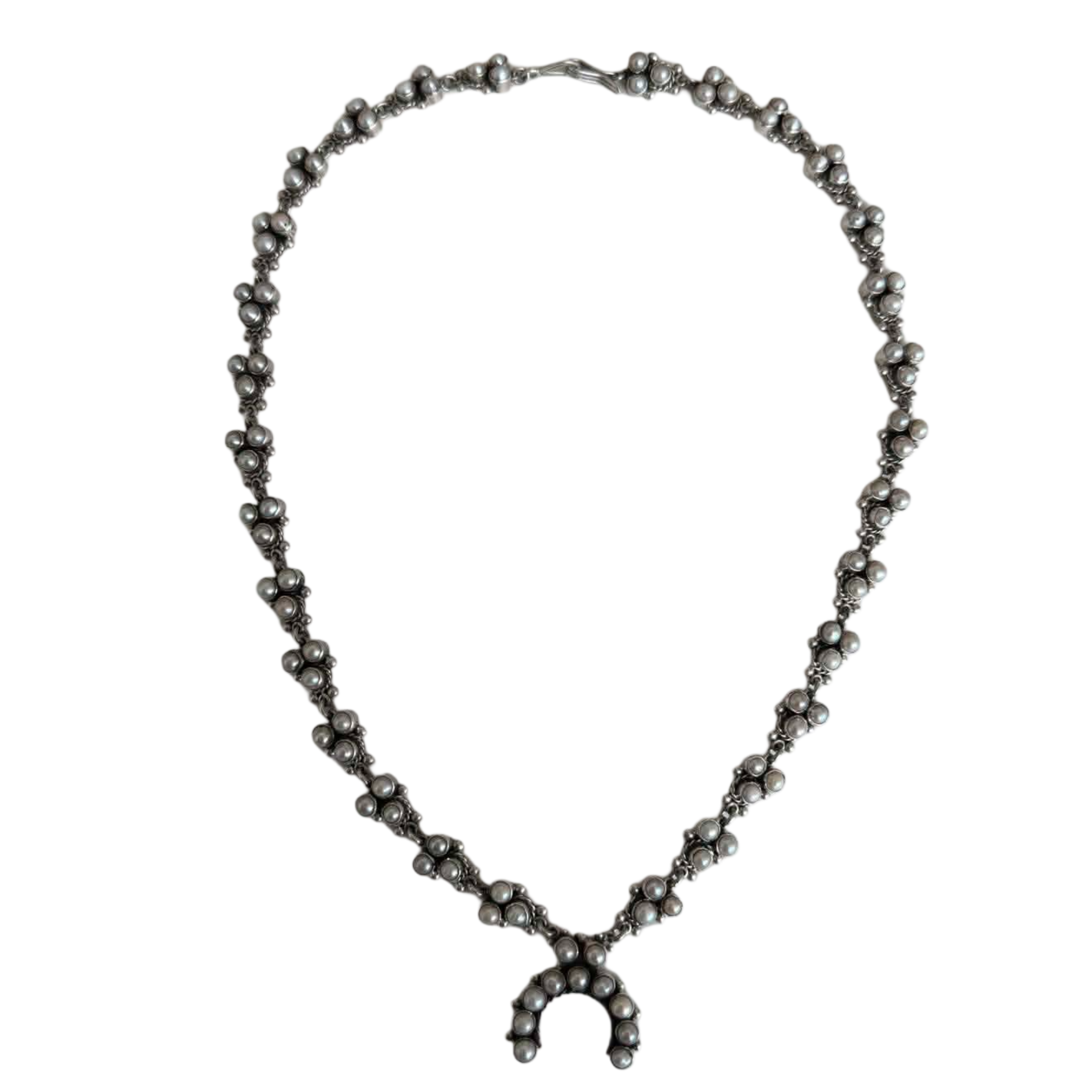 Freshwater Pearl Squash Blossom Necklace