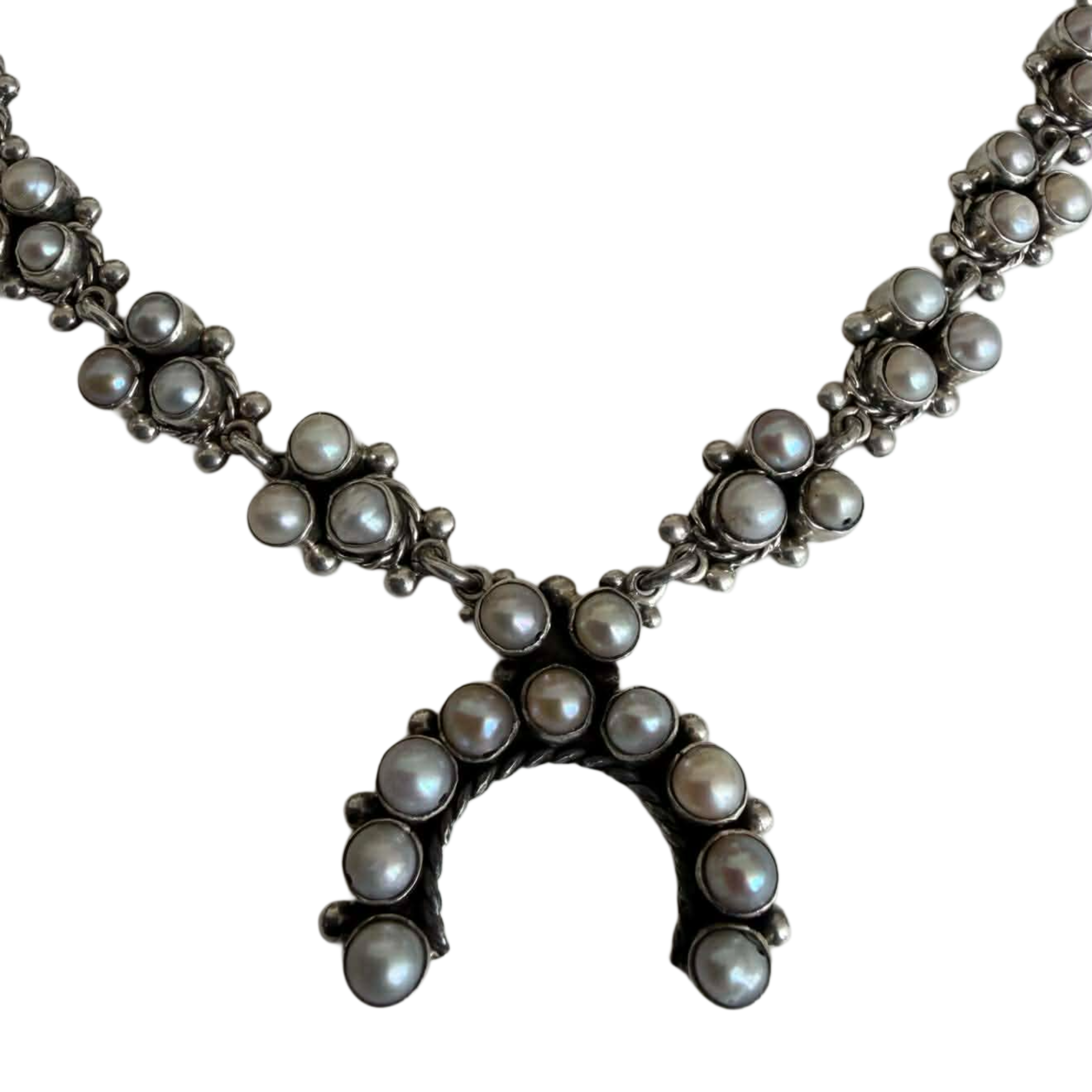 Freshwater Pearl Squash Blossom Necklace