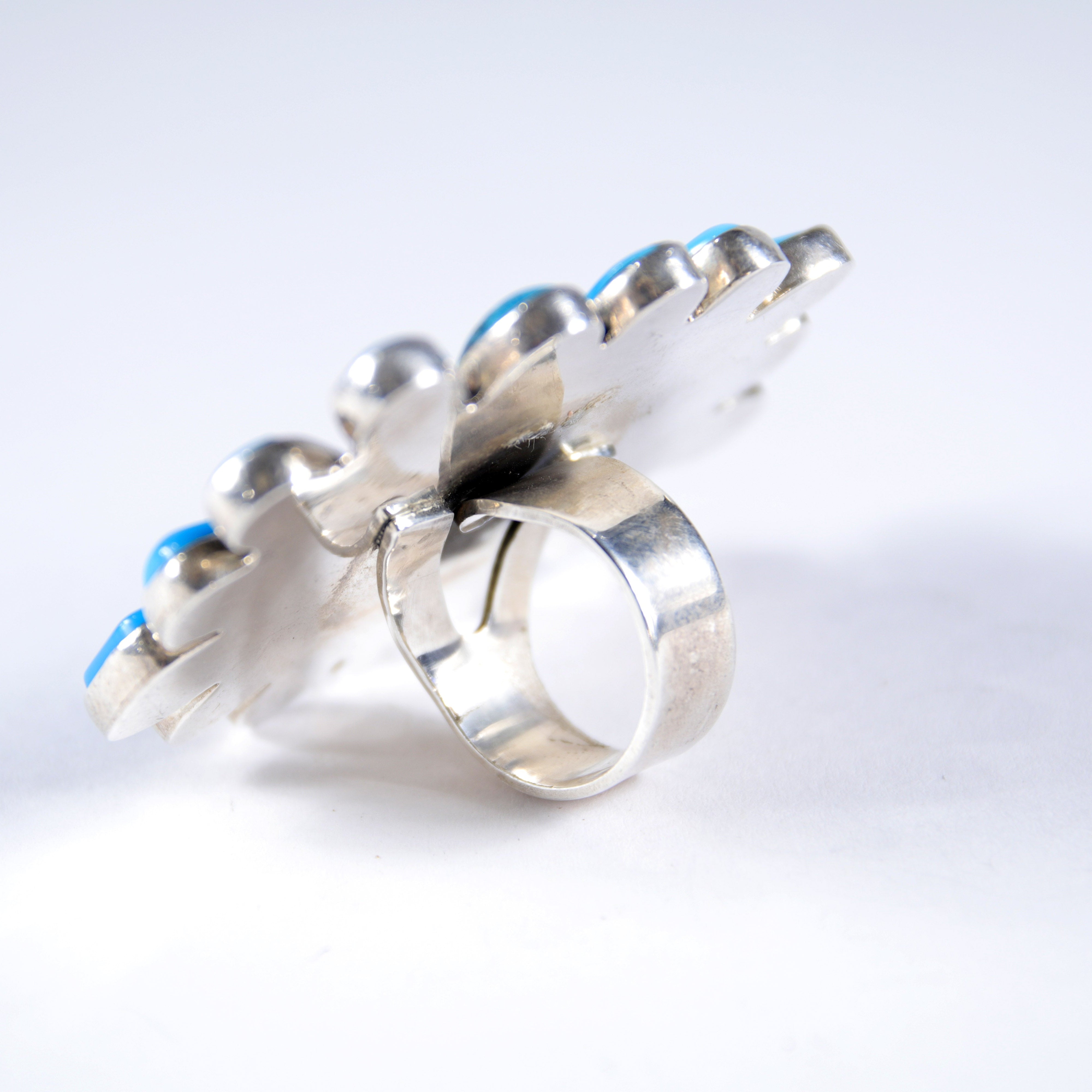 Turquoise Flower Ring
