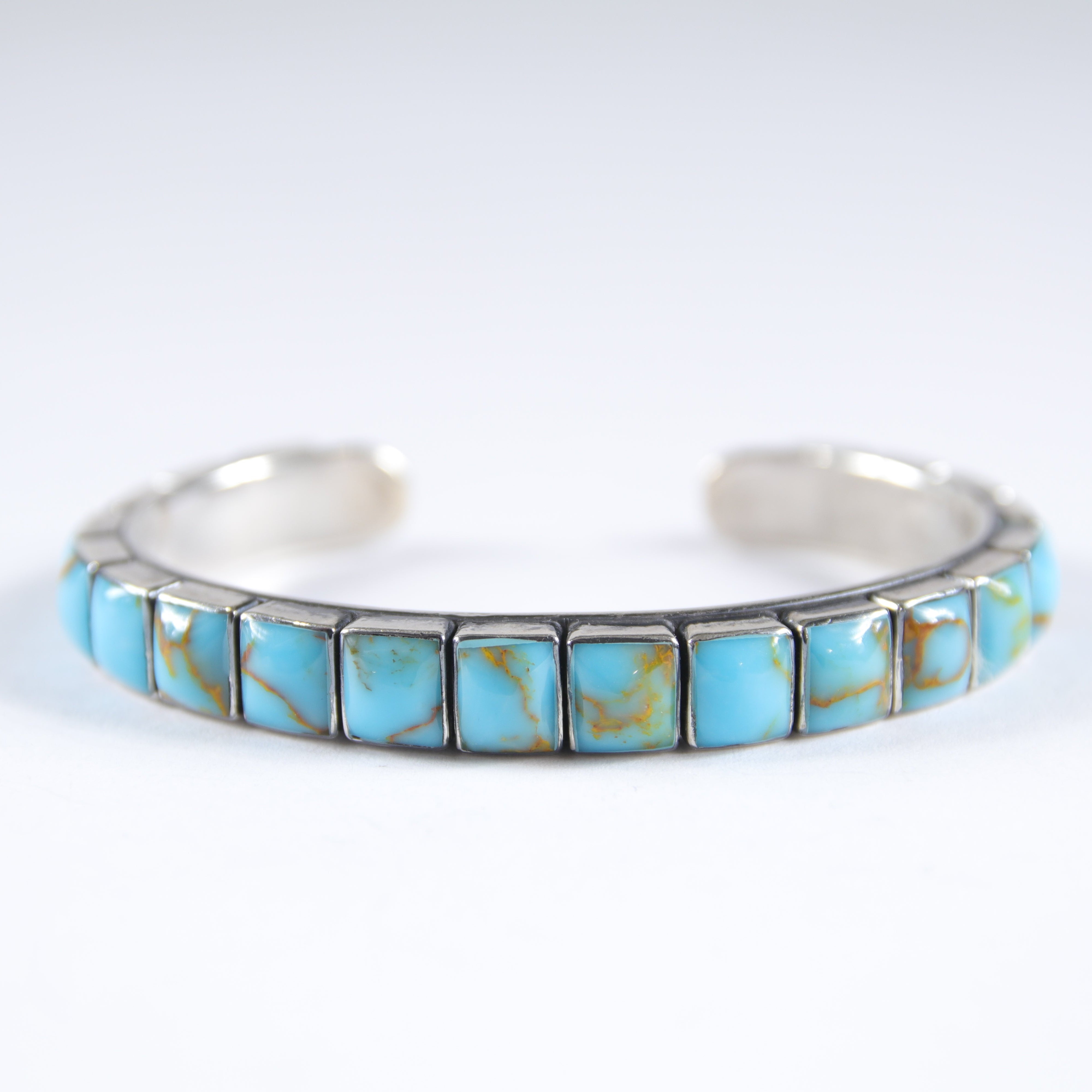 Blue Brown Turquoise Cuff