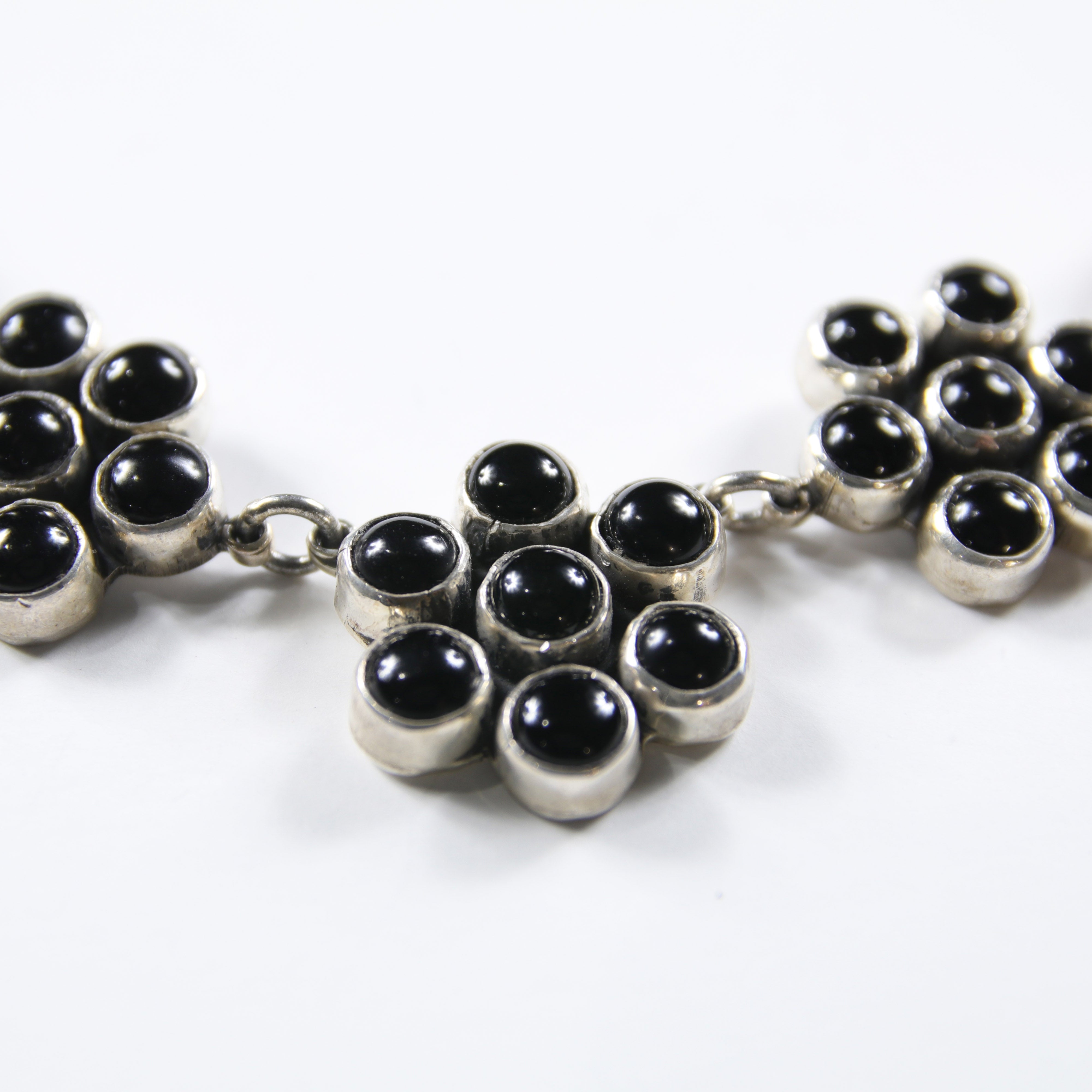 Onyx Flower Necklace