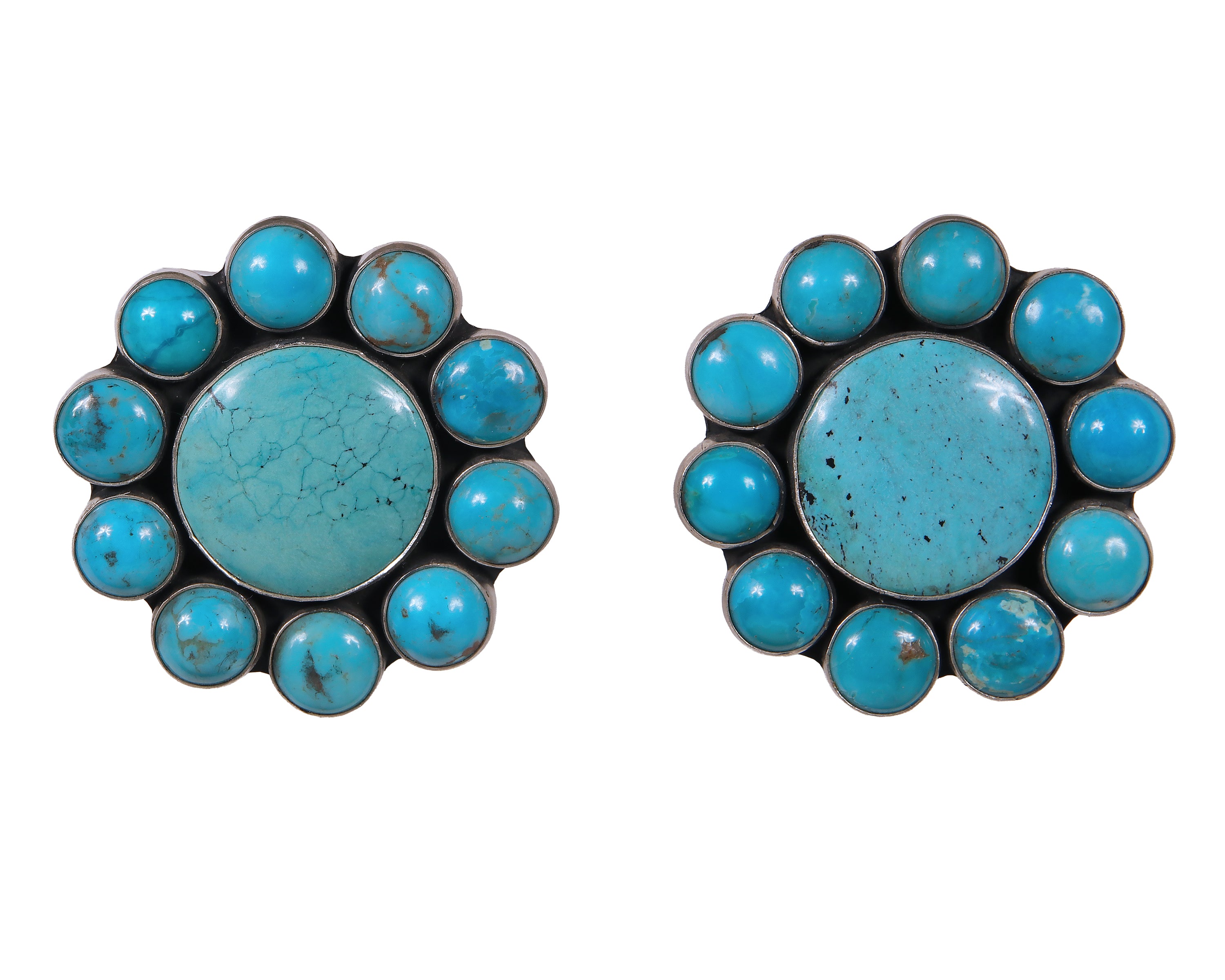 Bold Turquoise Cluster Earrings
