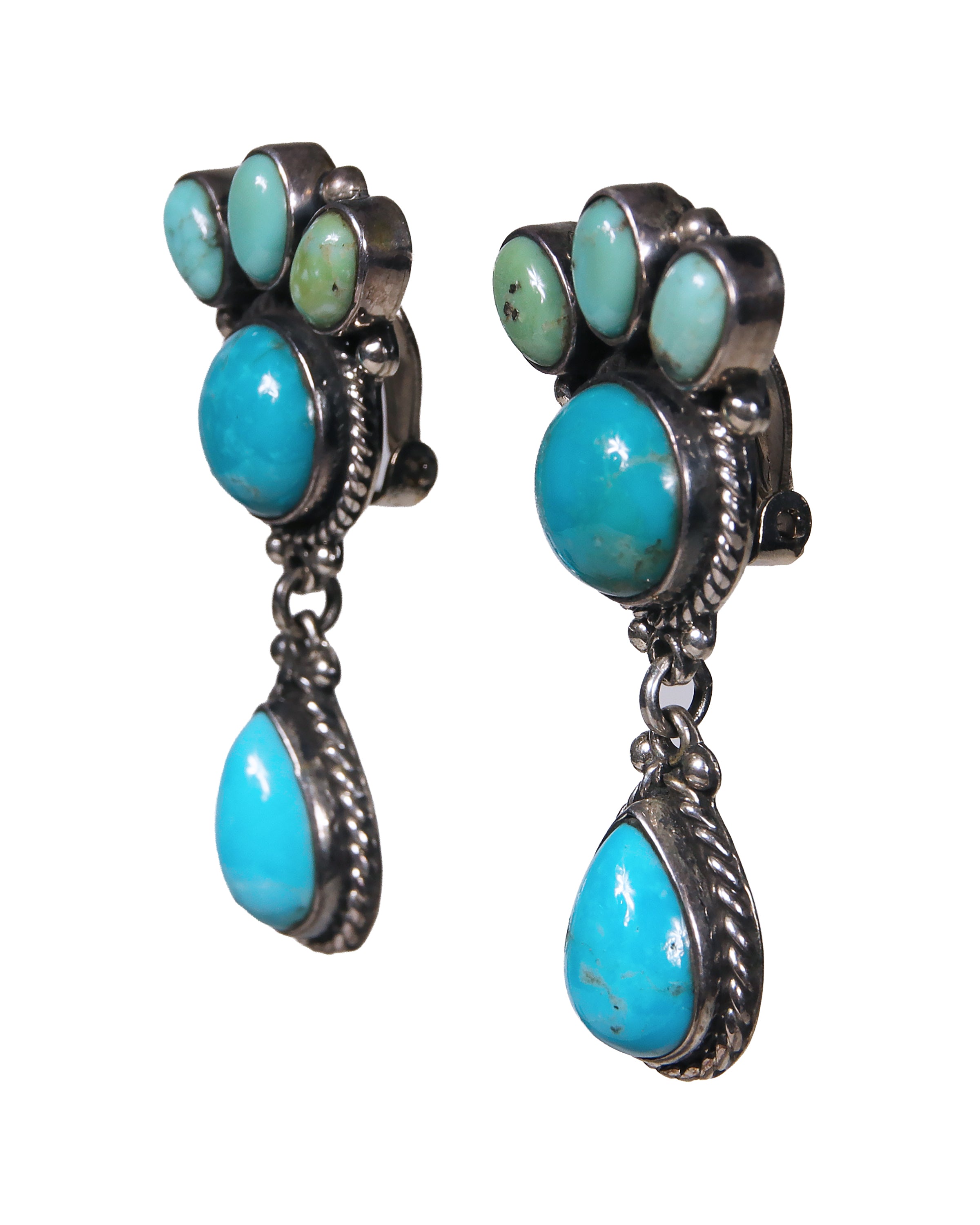 Gorgeous Bear Paw Turquoise Earrings