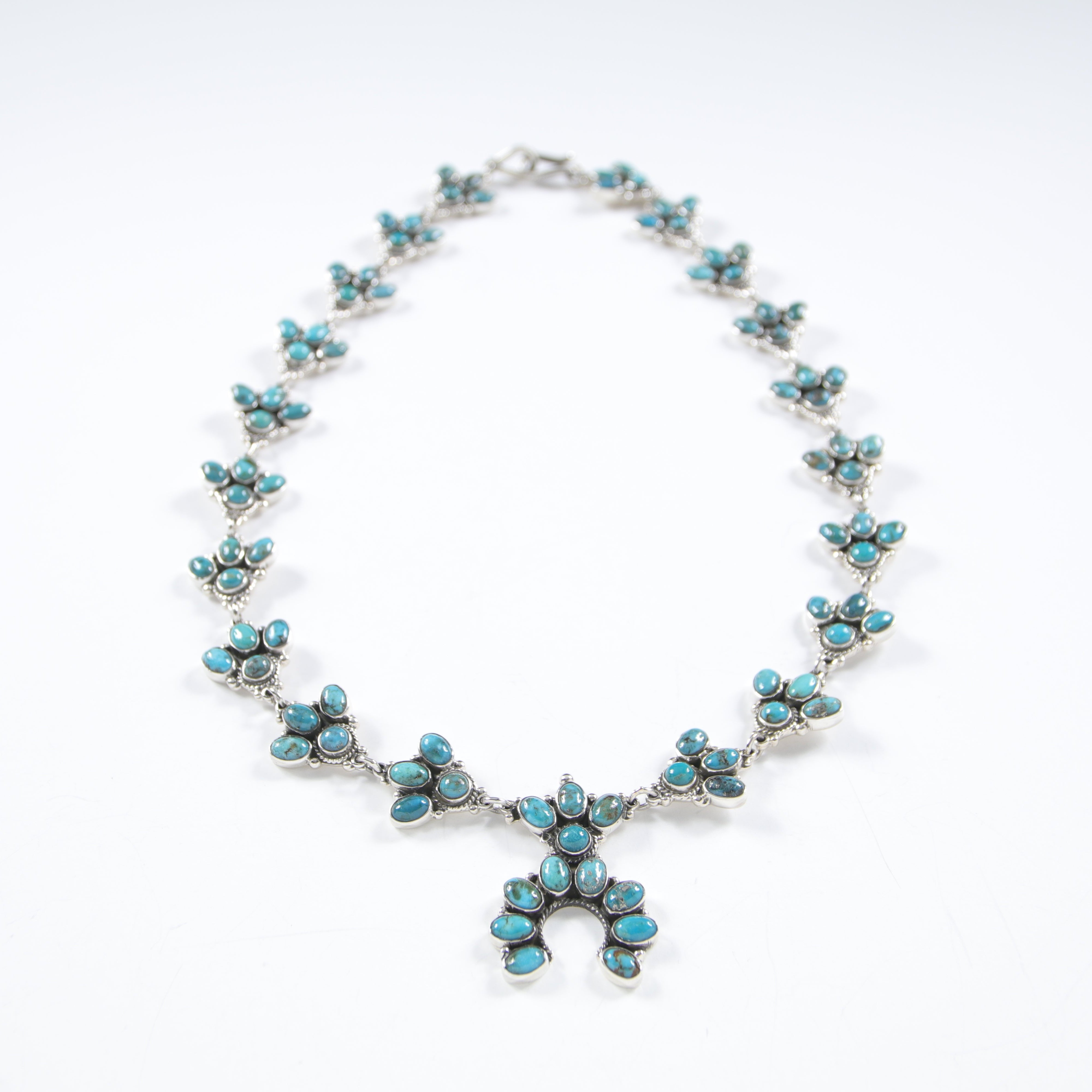Classic Dark Turquoise Squash Blossom