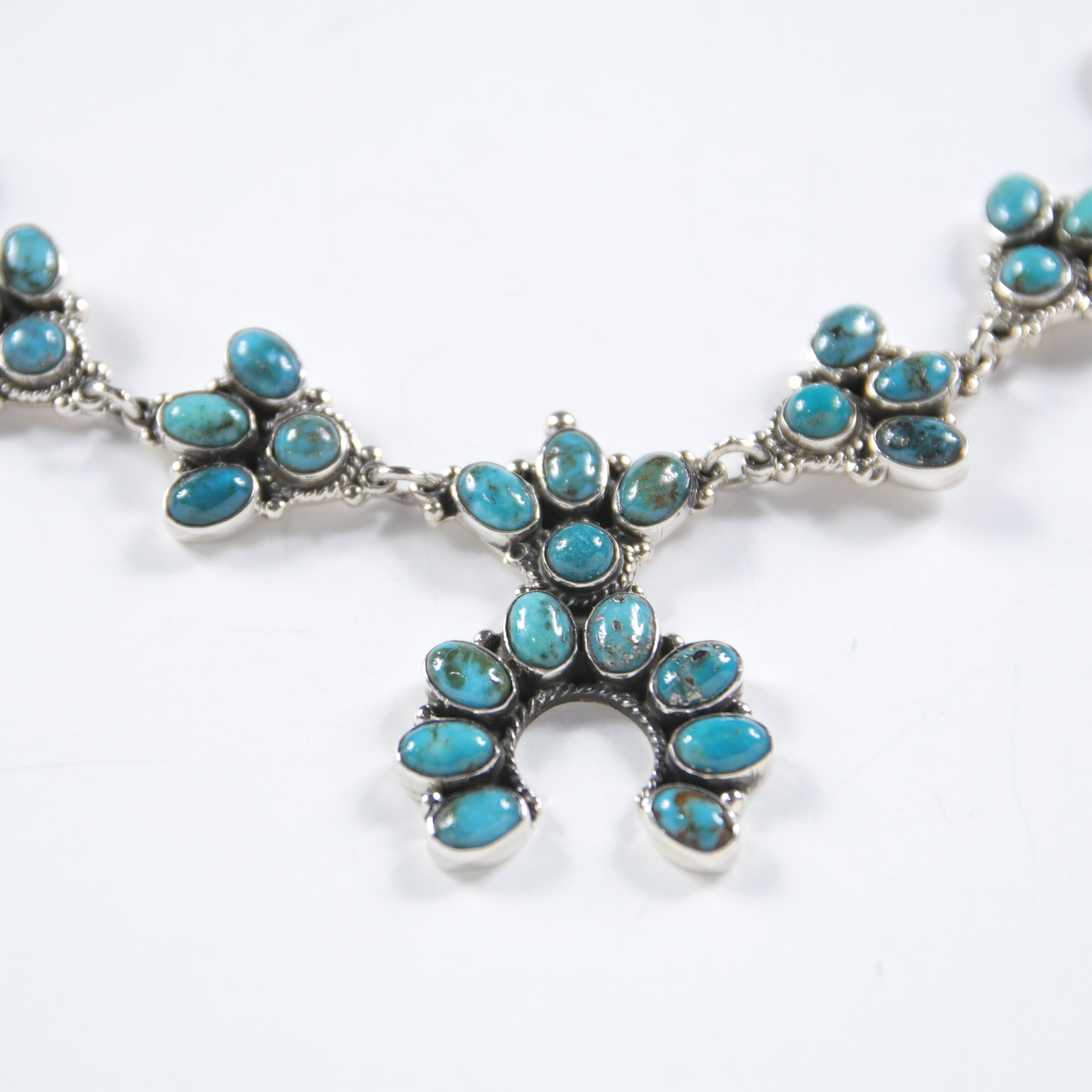 Classic Dark Turquoise Squash Blossom