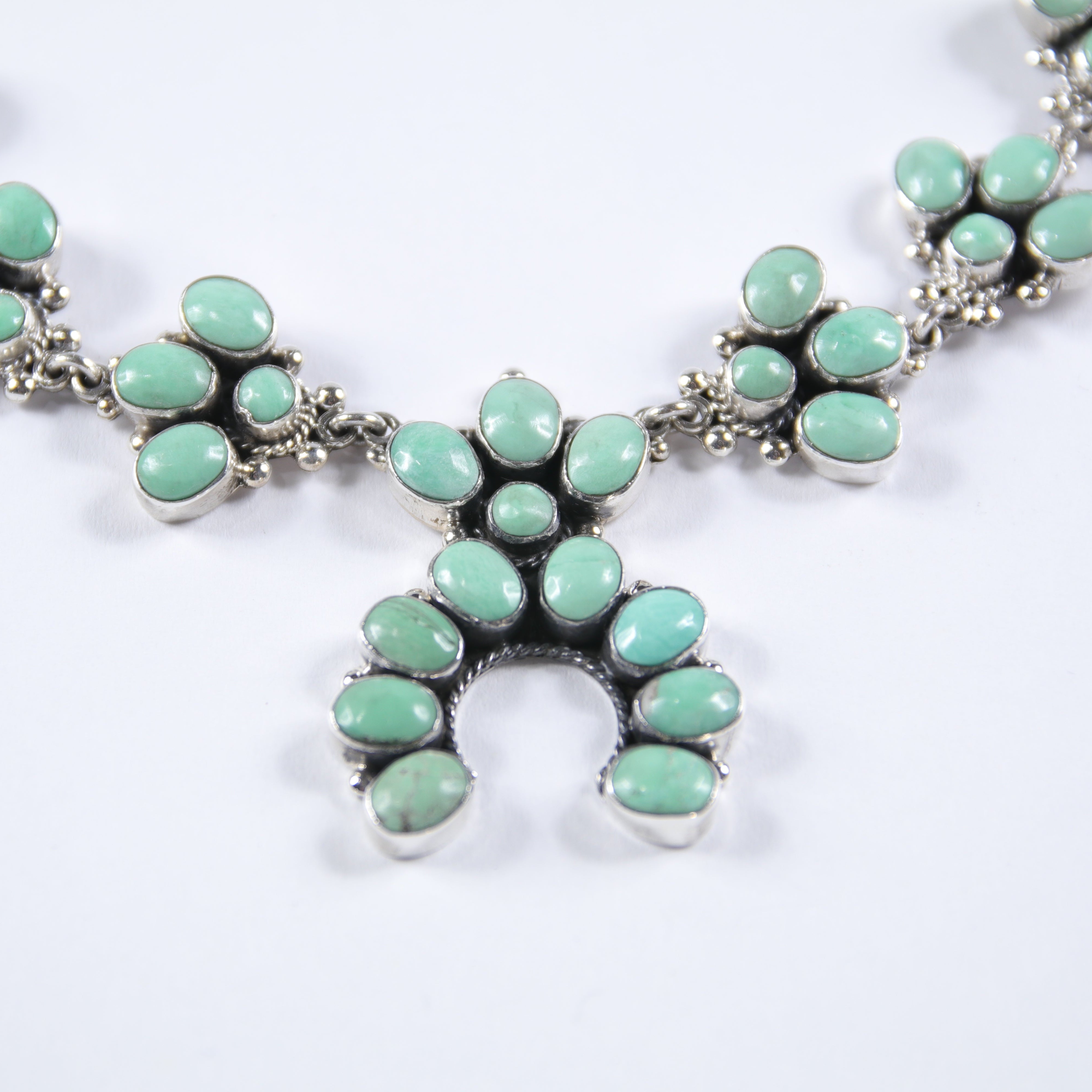 Pale Green Turquoise Squash Blossom
