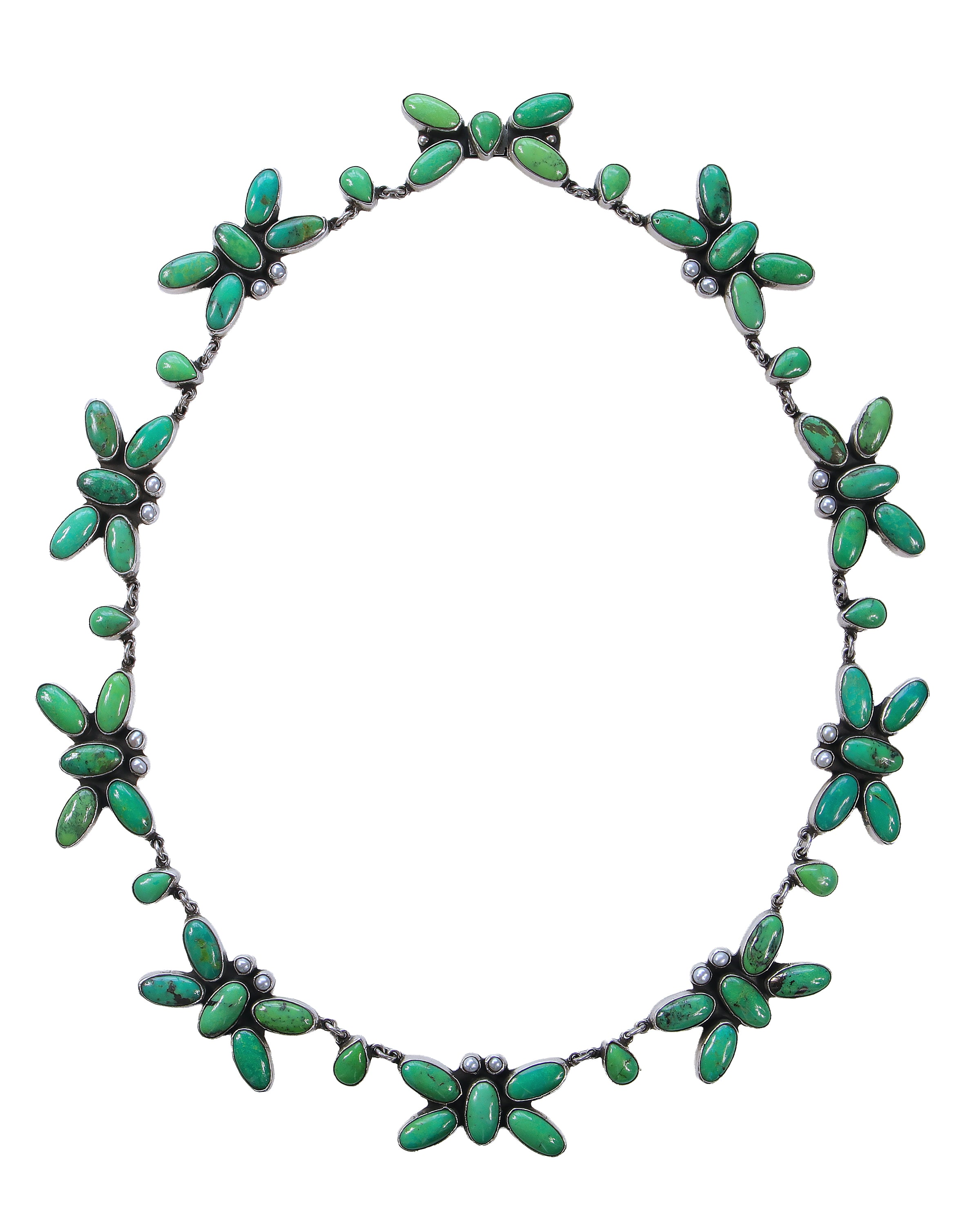 Calico Lake Turquoise and Pearl Necklace