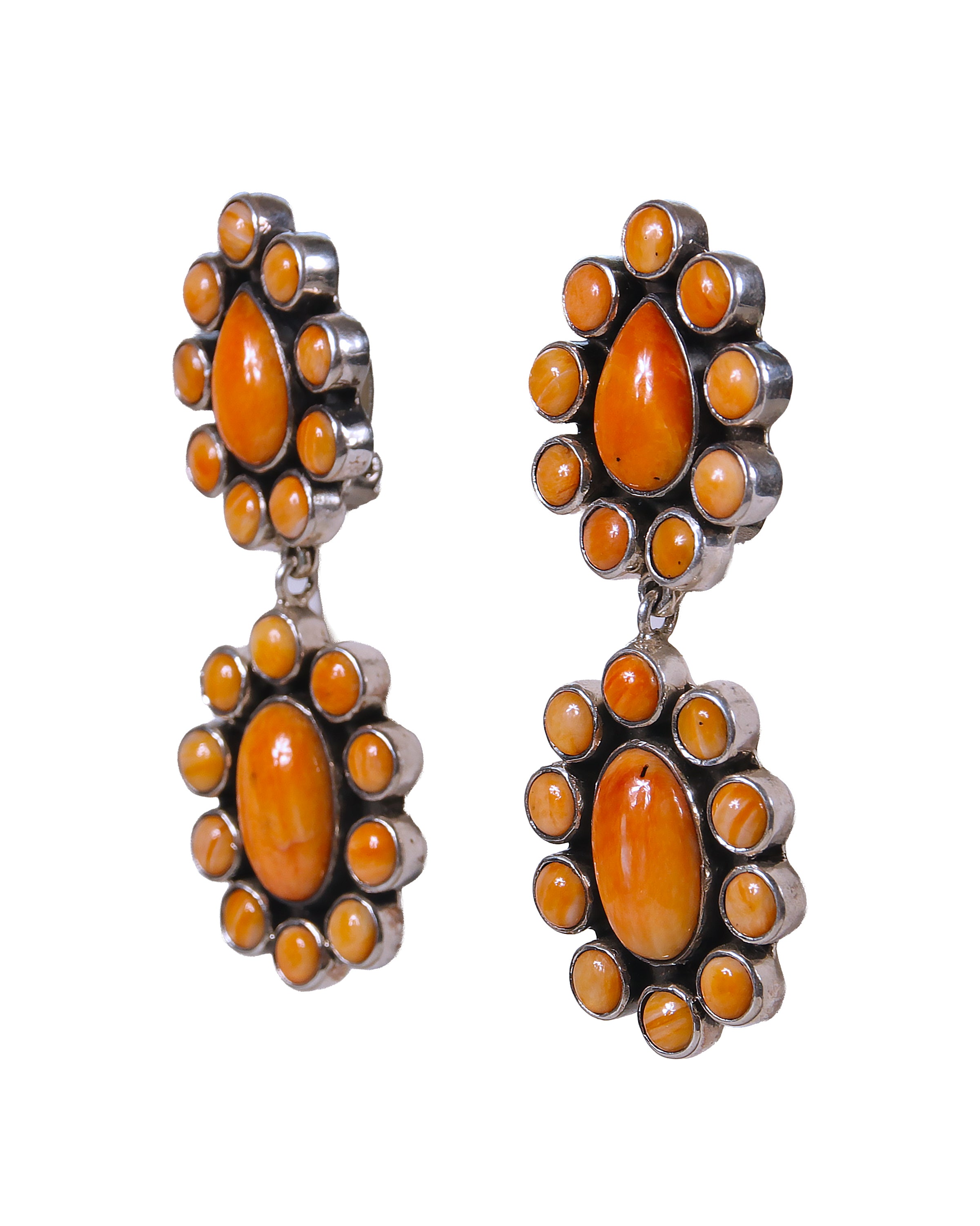 Eye-catching Spiny Oyster Shell Flowers Earrings