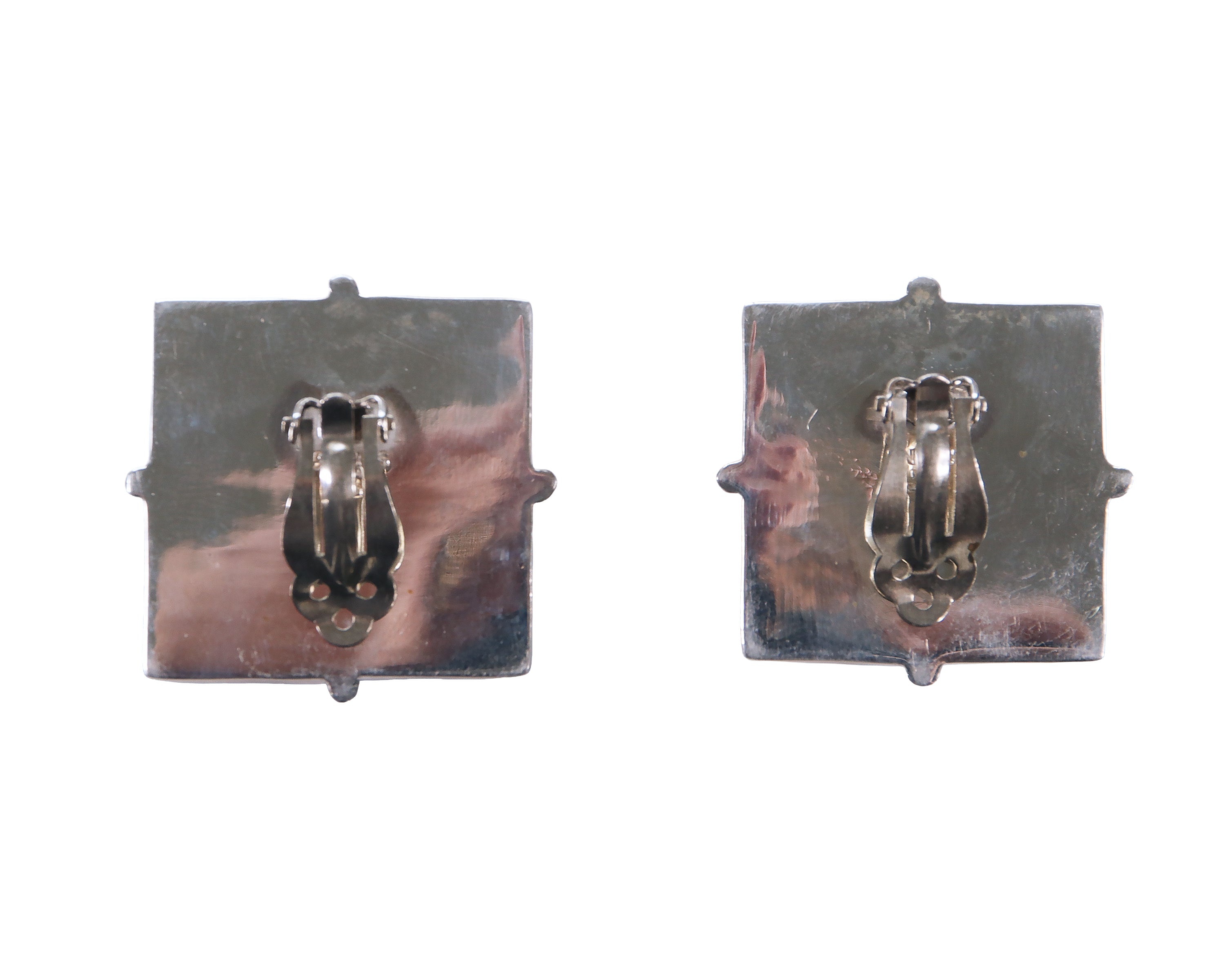 Lapis Lazuli Square Earrings Large Size