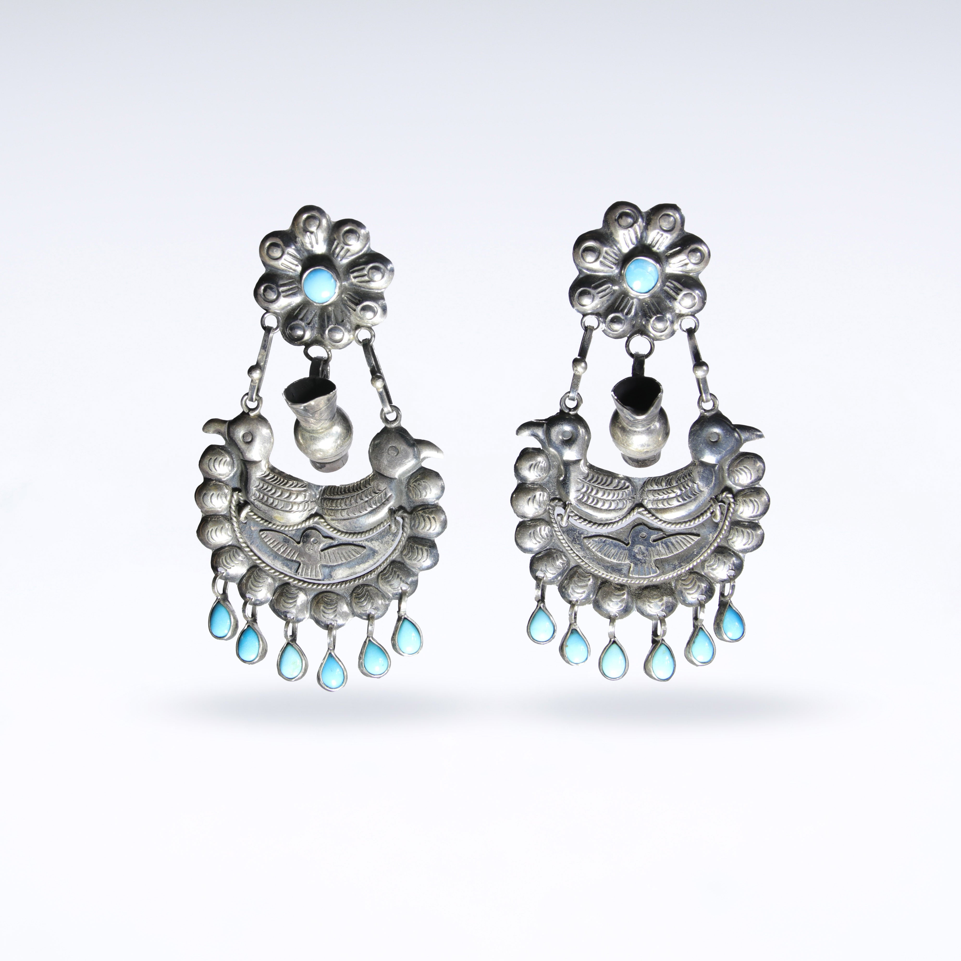 Frida Kahlo Flower with Jar Earrings