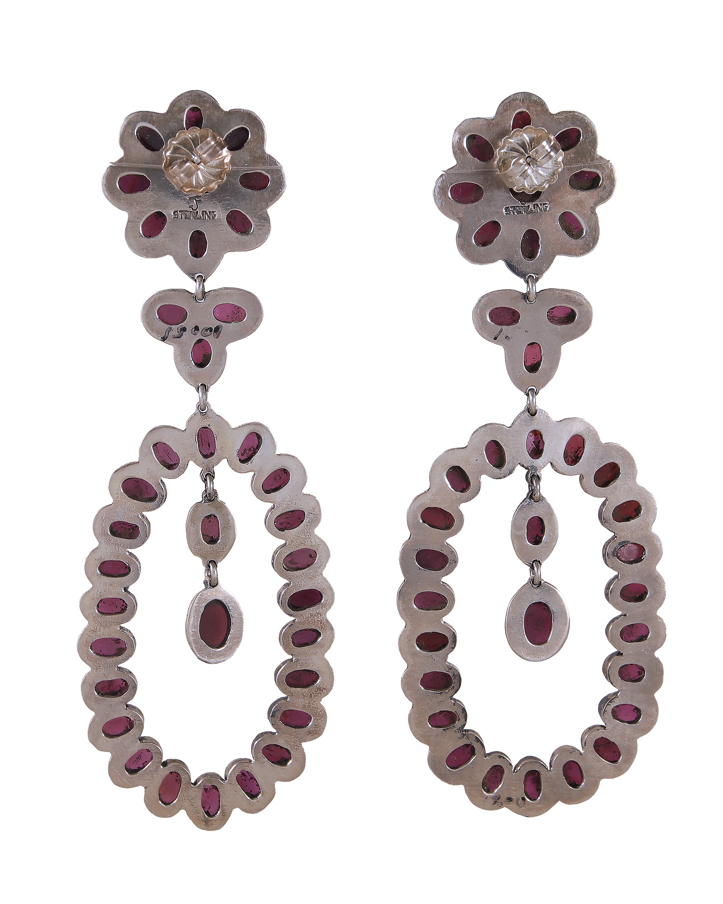 Intriguing Garnet Drop Earrings