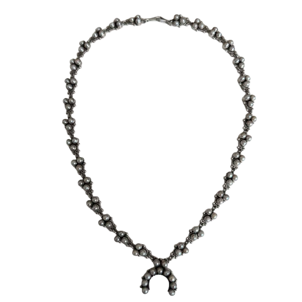 Freshwater Pearl Squash Blossom Necklace